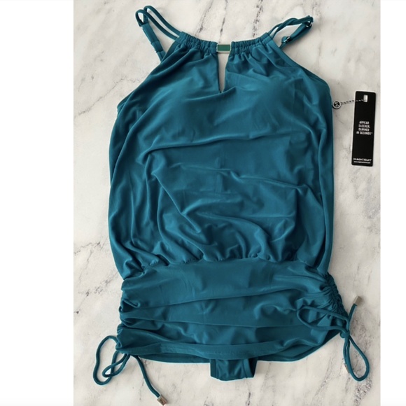 Magicsuit Nwt Peacock Teal Susan One Piece 6006072 High Neck Swimsuit - Picture 1 of 4